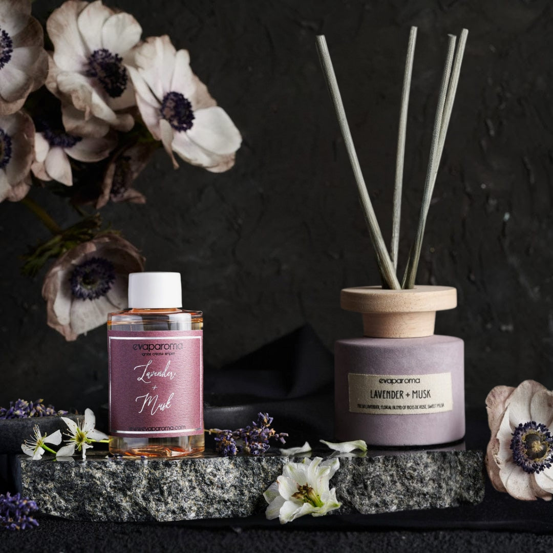 Lavender + Musk Reed Diffuser Fragrance Oil Refill Bundle – evaparoma.com